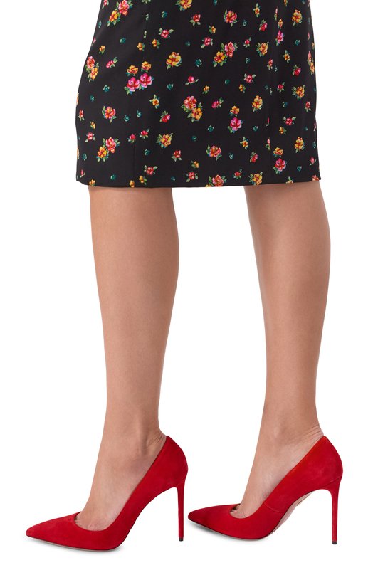 Замшевые туфли Purist 105 Aquazzura PURHIGP1-SUE-F00 Красный  PURHIGP1-SUE-F00 Фото 2