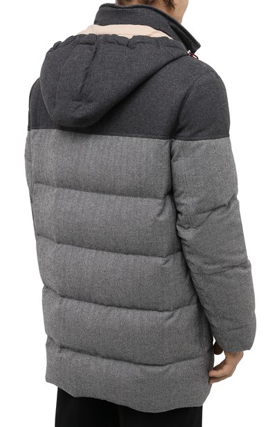 Пуховик из шерсти и кашемира BRUNELLO CUCINELLI серого цвета по цене 545000 руб., арт. MN4661848, фото 4 Пуховик из шерсти и кашемира BRUNELLO CUCINELLI, арт. MN4661848, фото 4