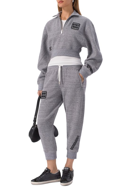 Хлопковый свитшот Dsquared2 S75GU0607/S25477 Серый  S75GU0607/S25477 Фото 2