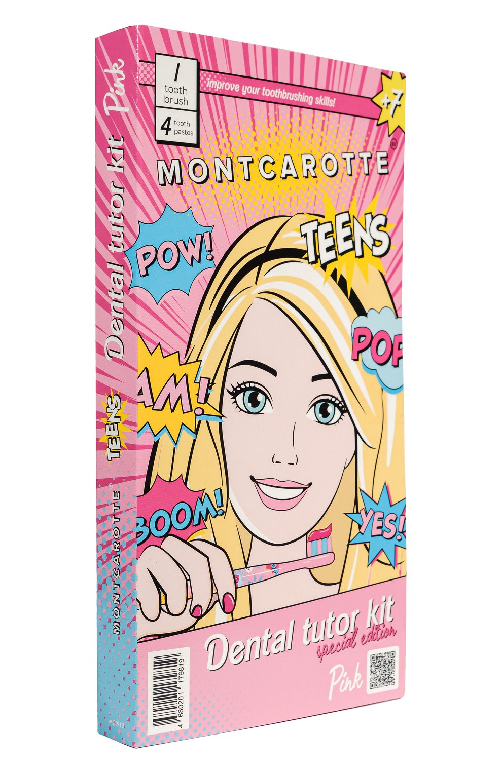 Розовый набор для обучения чистки зубов у подростков и детей 7+ MONTCAROTTE, арт. МСТ912, фото 3