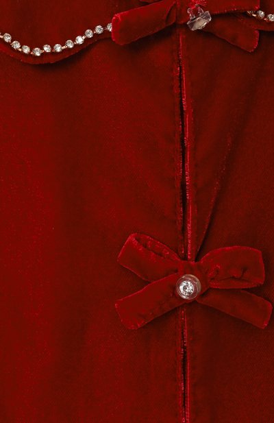 Бархатное платье DESIGNERS CAT красного цвета по цене 49950 руб., арт. 100000K01001863/VIC0 DRESS/10-12, фото 3 Бархатное платье DESIGNERS CAT, арт. 100000K01001863/VIC0 DRESS/10-12, фото 3
