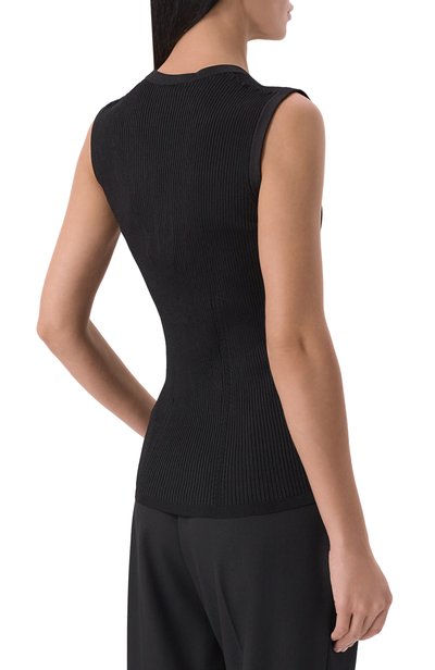 Топ из вискозы DOLCE & GABBANA черного цвета по цене 171500 руб., арт. FXTA3T/JAIR5, фото 4 Топ из вискозы DOLCE & GABBANA, арт. FXTA3T/JAIR5, фото 4