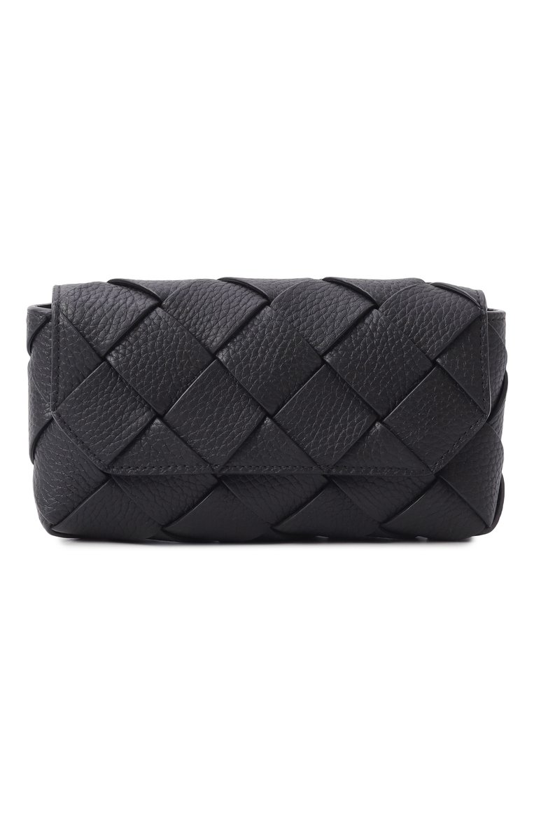 Мужская поясная сумка diago BOTTEGA VENETA черного цвета, арт. 805773 V4FV1 | Фото 1 (Ремень/цепочка: На ремешке; Материал: Натуральная кожа; Размер: mini; �Случай: Повседневный; Стили: Классический)
