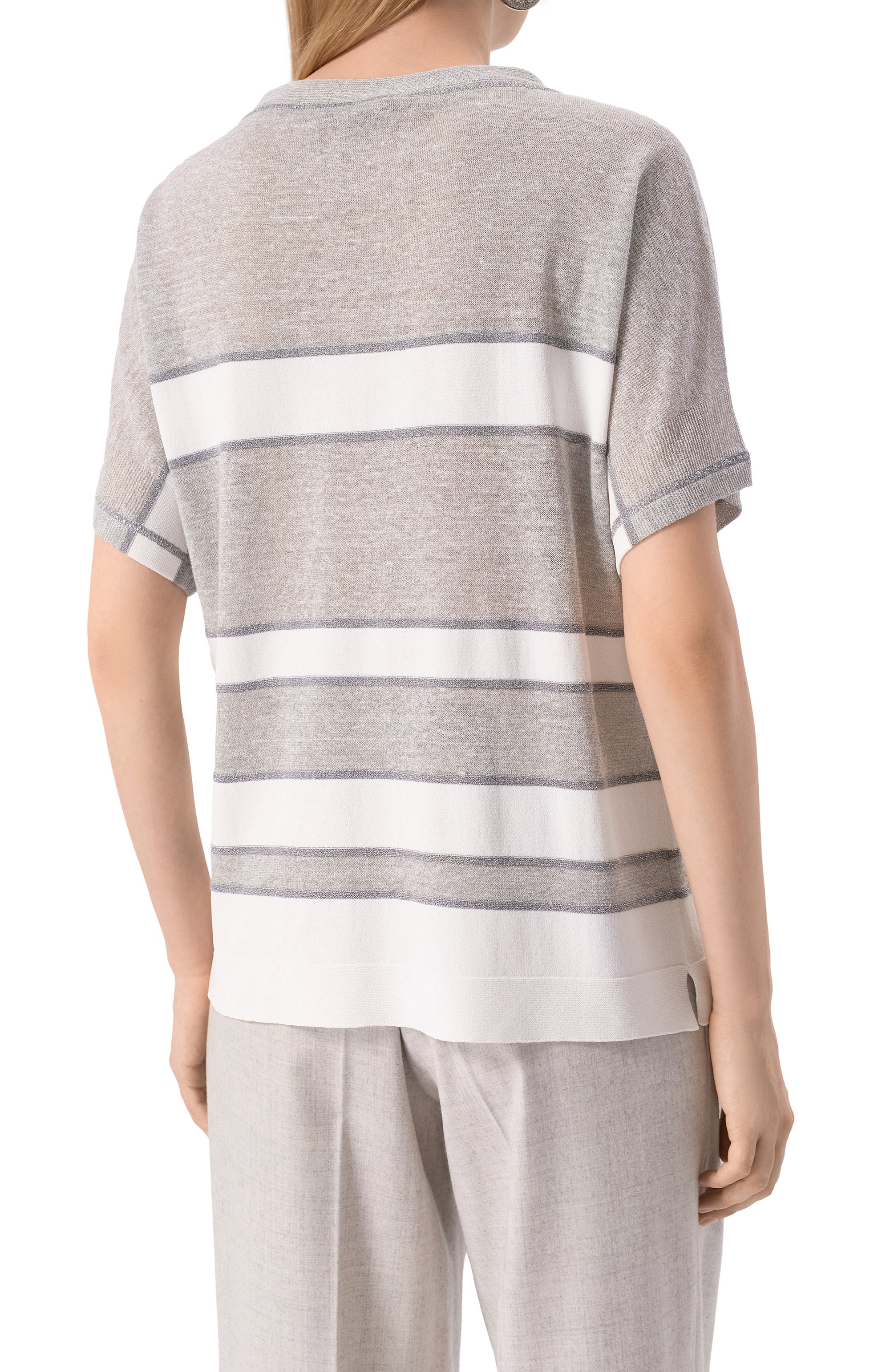 Футболка из вискозы и льна D.EXTERIOR, арт. 60433, фото 4