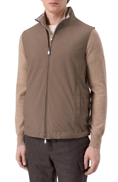 Двусторонний жилет CORNELIANI коричневого цвета по цене 78900 руб., арт. 27C5X2/2720120, фото 3 Двусторонний жилет CORNELIANI, арт. 27C5X2/2720120, фото 3