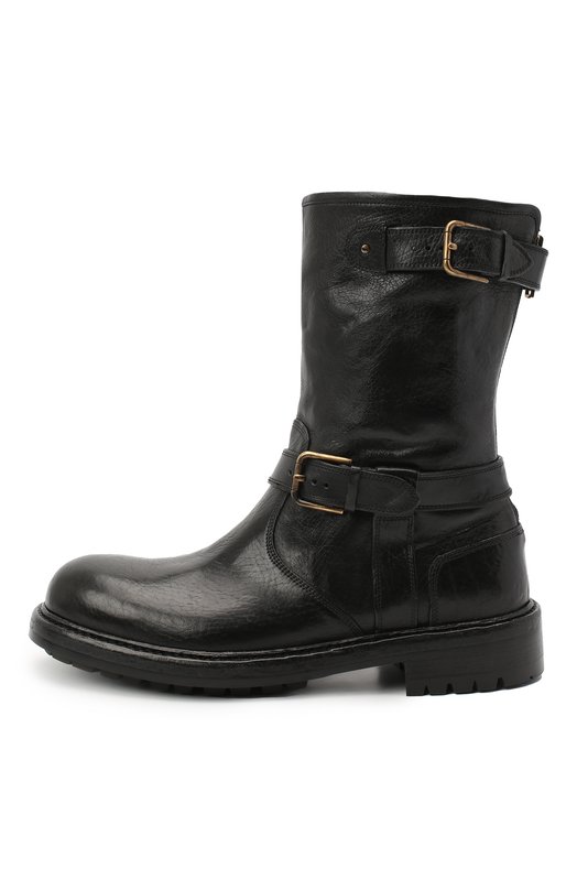 Кожаные сапоги Dolce & Gabbana A70032/AW352 Чёрный  A70032/AW352 Фото 3