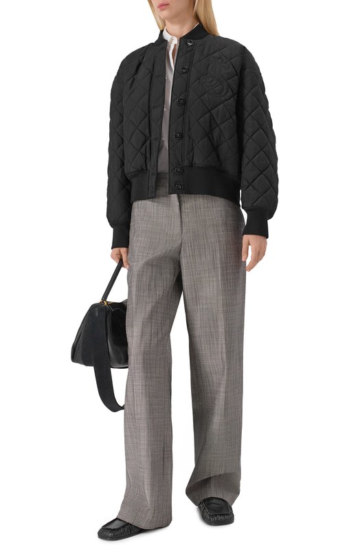 Бомбер из вискозы Jil Sander J02SW0027/J65338 Чёрный  J02SW0027/J65338 Фото 2