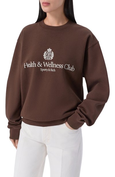 Хлопковый свитшот SPORTY AND RICH, арт. ST07165241BR03, фото 3