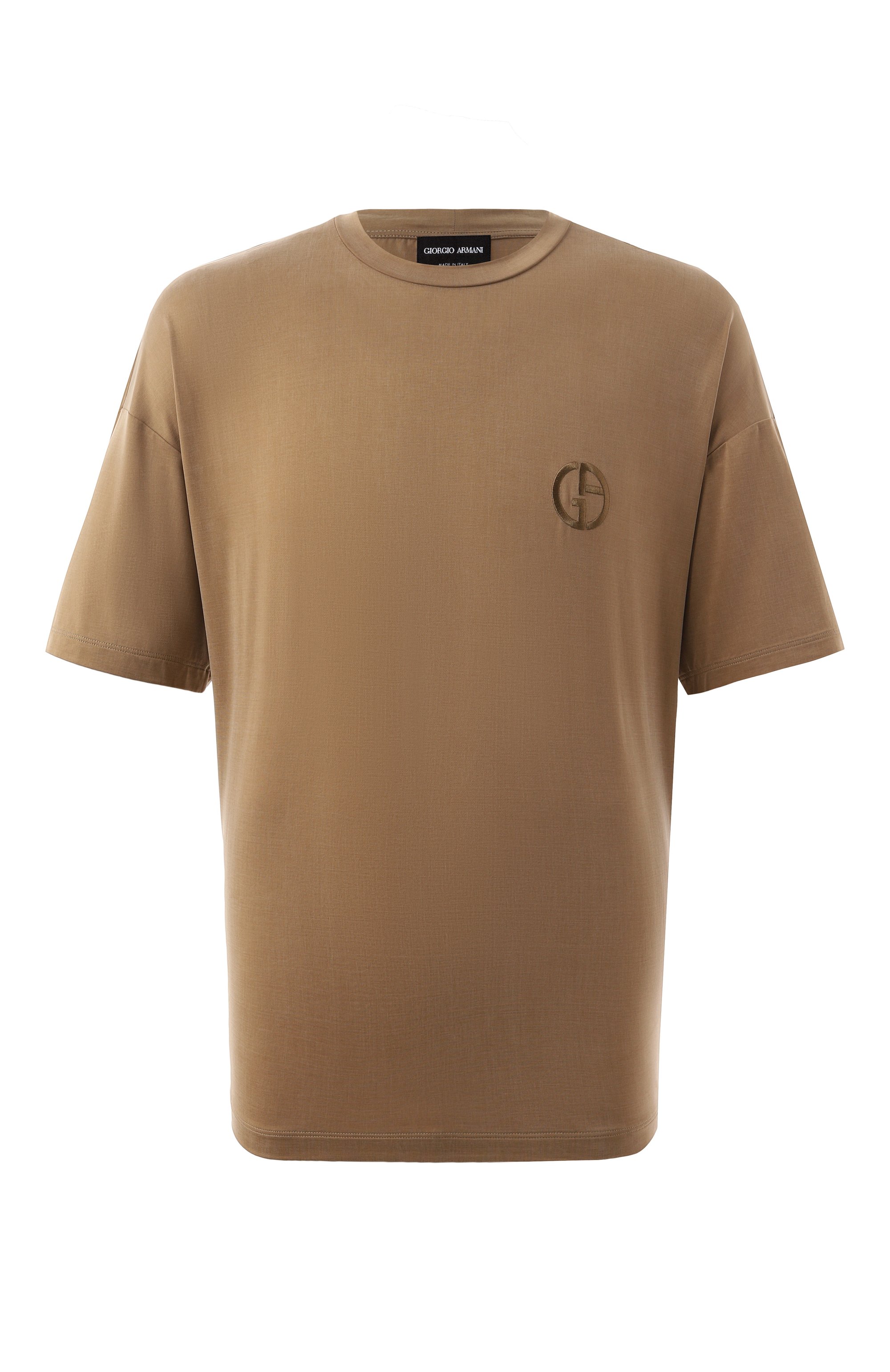 Футболка GIORGIO ARMANI бежевого цвета по цене 67300 руб., арт. GM001246/TE13613, фото 1 Футболка GIORGIO ARMANI, арт. GM001246/TE13613, фото 1