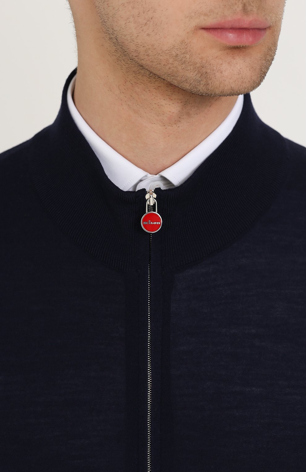 Шерстяной кардиган на молнии с воротником-стойкой KITON, арт. UK863/9, фото 5