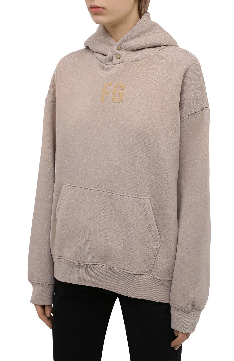 Хлопковое худи FEAR OF GOD, арт. FG50-014FLC/W, фото 3