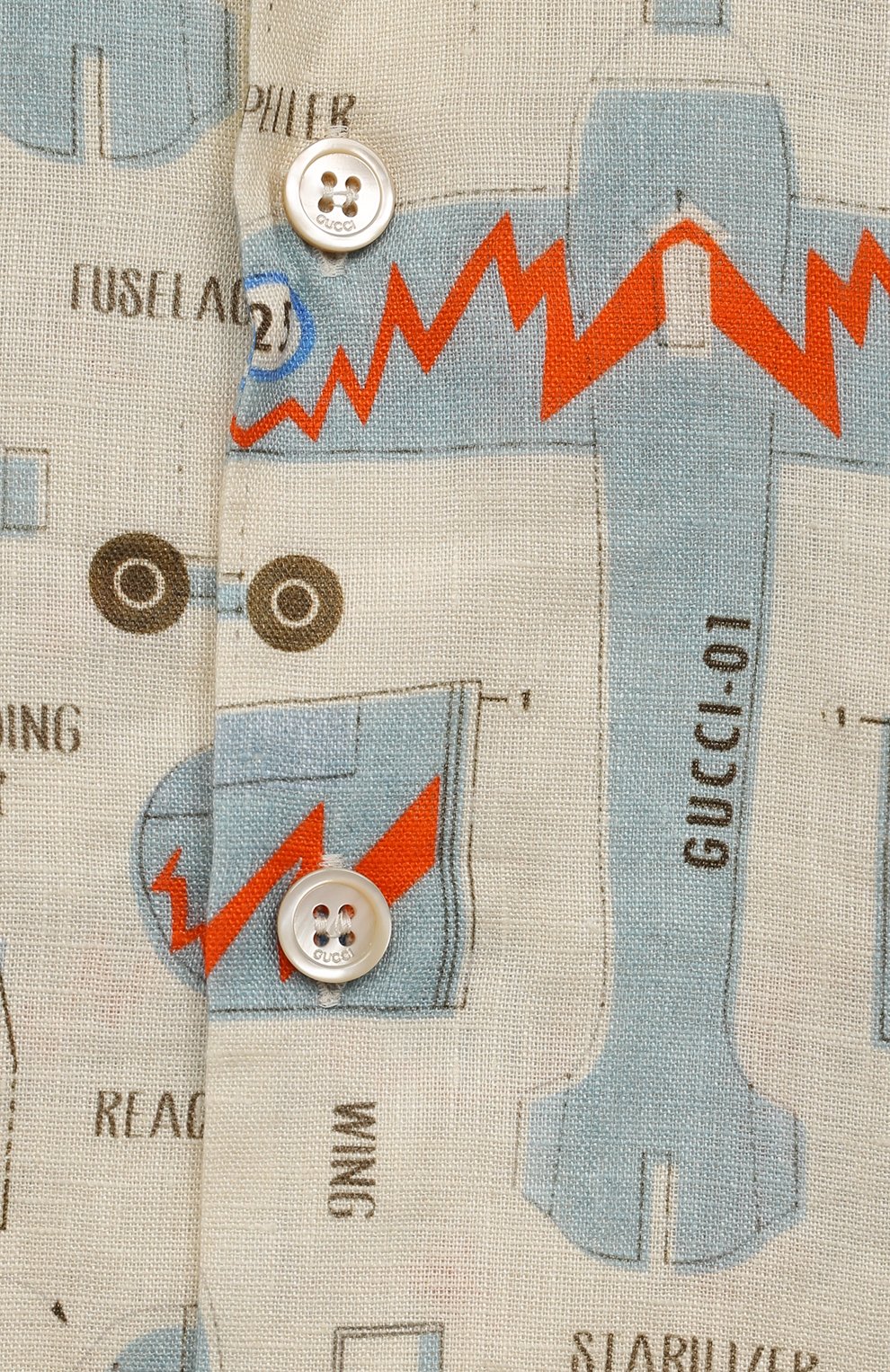 Льняная рубашка GUCCI, арт. 600395 XWAHX, фото 3