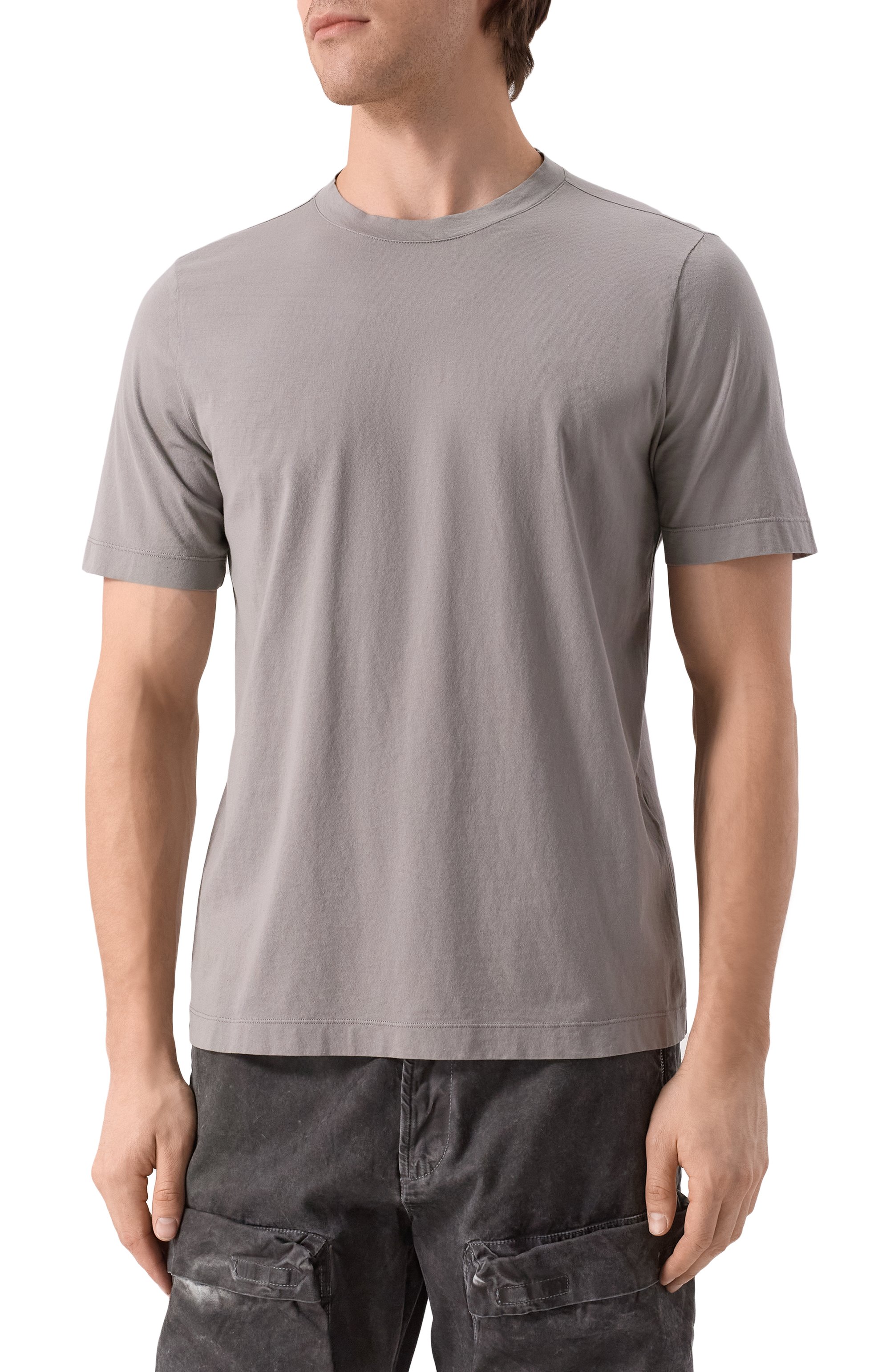 Хлопковая футболка TRANSIT серого цвета по цене 12450 руб., арт. CFUTRZ1362, фото 3 Хлопковая футболка TRANSIT, арт. CFUTRZ1362, фото 3