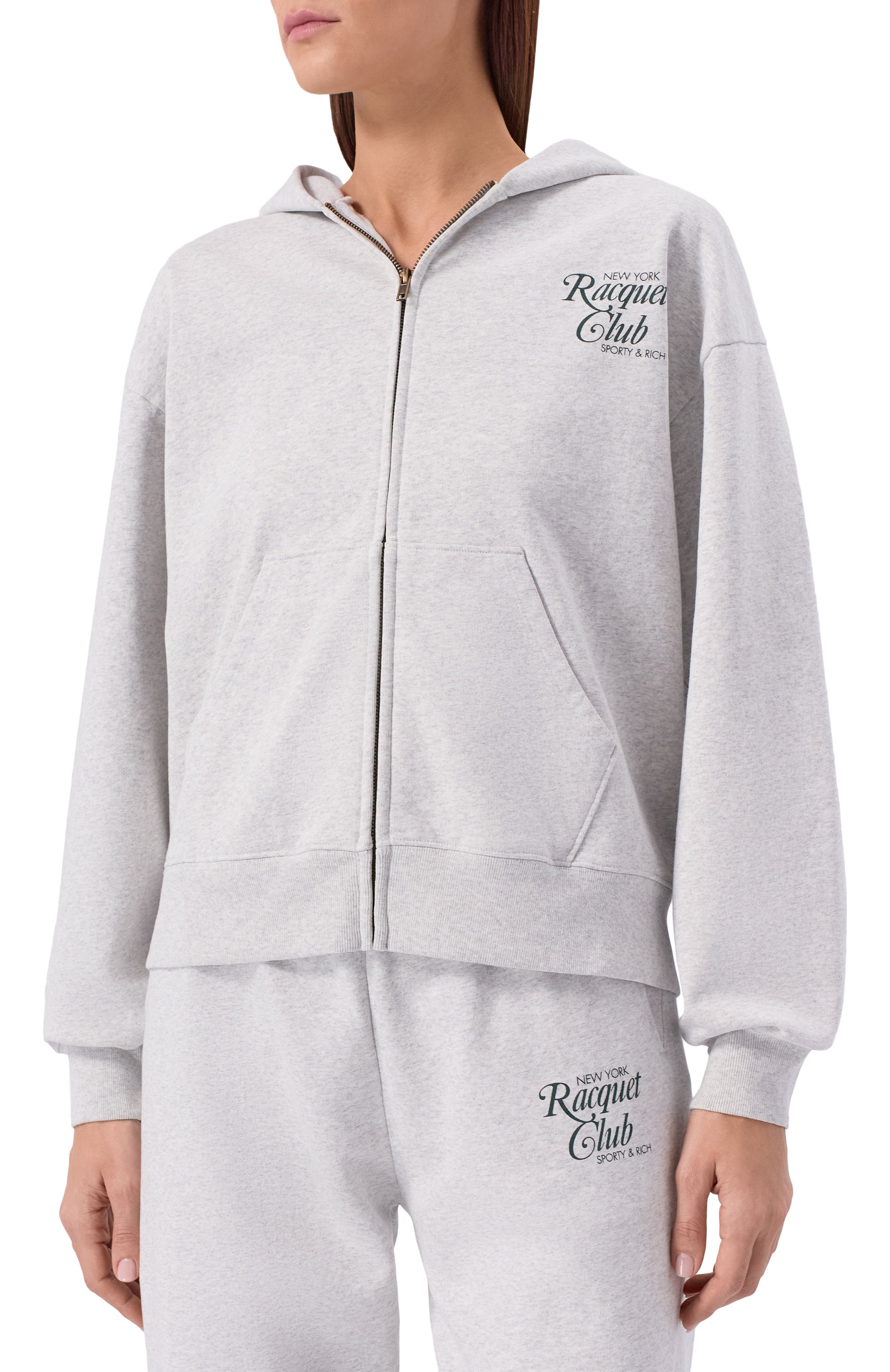 Хлопковая толстовка SPORTY AND RICH, арт. ST08861430GY03, фото 3