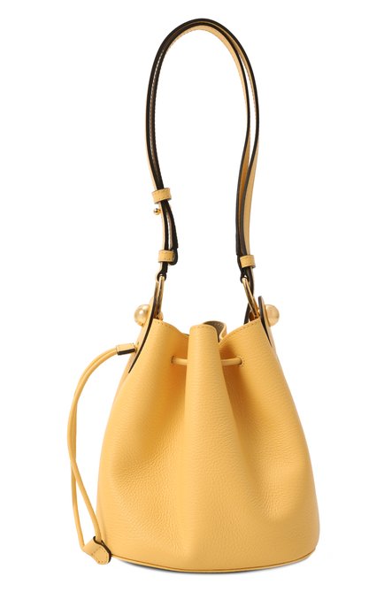 Женская сумка furla sfera mini FURLA желтого цвета, арт. WB01514/BX0176 | Фото 1 (Ремень/цепочка: На ремешке; Драгоценные камни: Проставлено; Материал: Натуральная кожа; Размер: mini; Материал сплава: Проставлено)