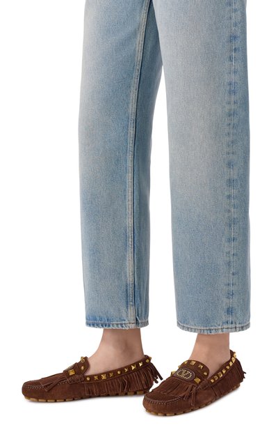 Замшевые мокасины VALENTINO темно-коричневого цвета по цене 118000 руб., арт. 8W2S0LL2/KAD, фото 2 Замшевые мокасины VALENTINO, арт. 8W2S0LL2/KAD, фото 2