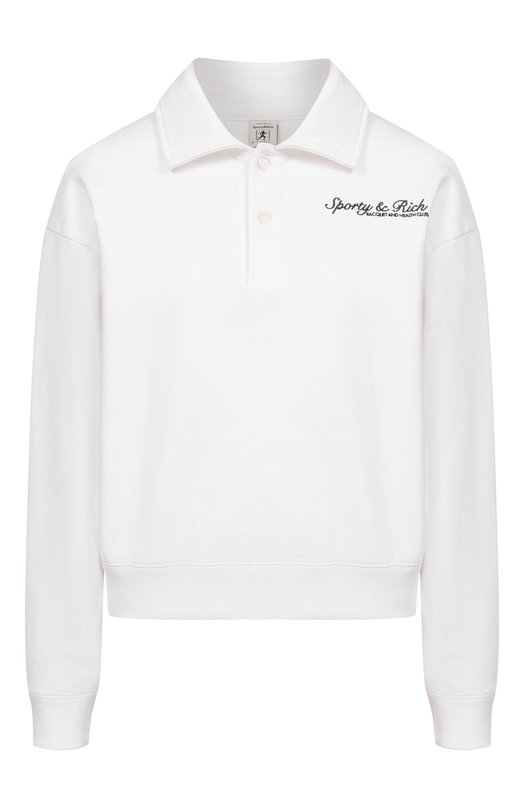 Хлопковое поло Sporty and Rich ST07261325WH01 Белый ST07261325WH01