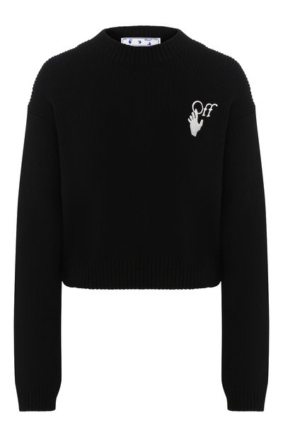 Женский хлопковый пуловер OFF-WHITE, арт. 0WHE021S20KNI0021001