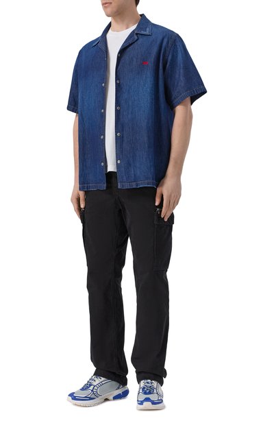 Джинсовая рубашка d-nabil-d DIESEL темно-синего цвета по цене 18550 руб., арт. A16957/0DBDB, фото 2 Джинсовая рубашка d-nabil-d DIESEL, арт. A16957/0DBDB, фото 2