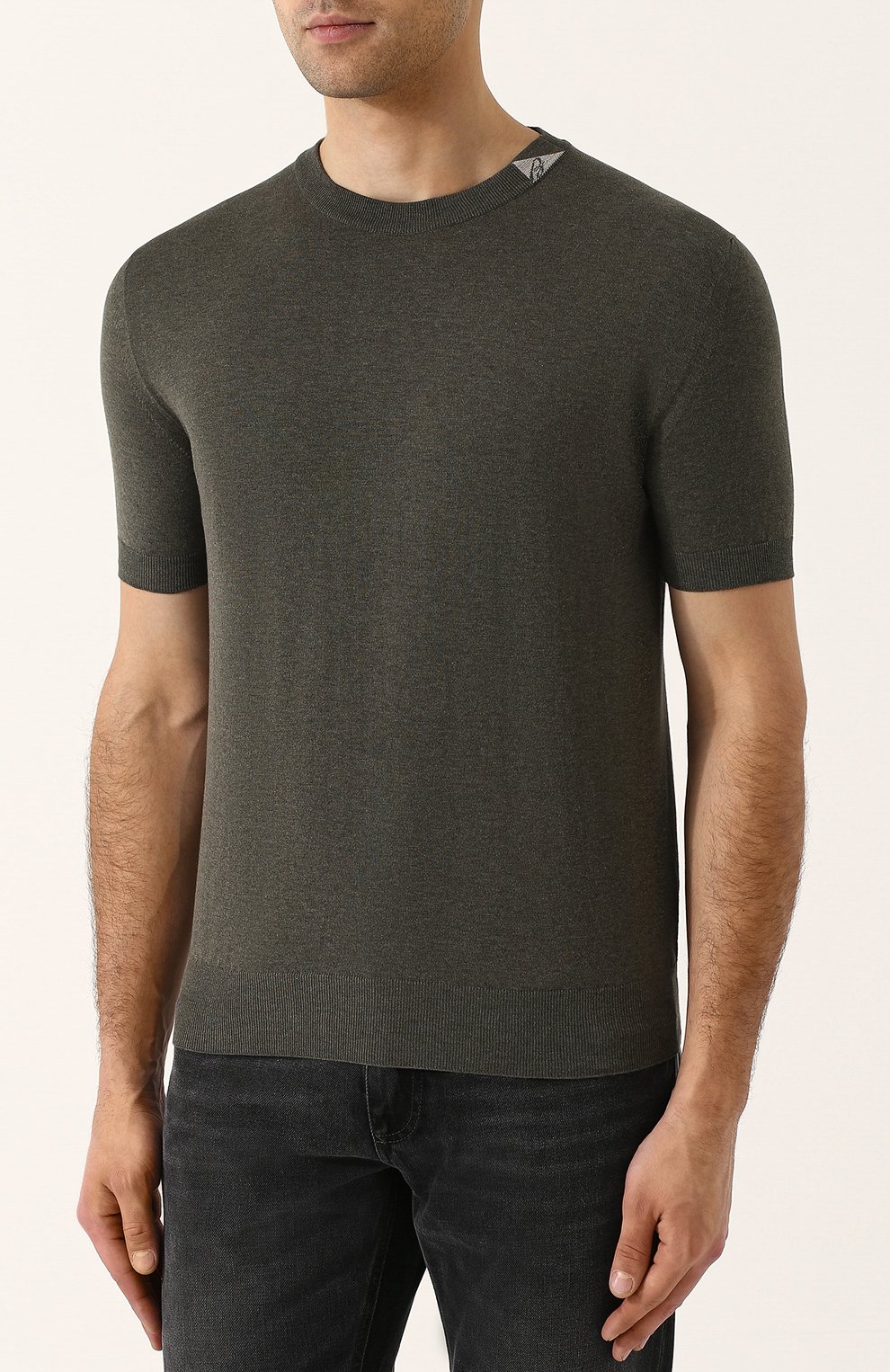 Хлопковый джемпер тонкой вязки с короткими рукавами BRIONI, арт. UMR00L/P7K02, фото 3