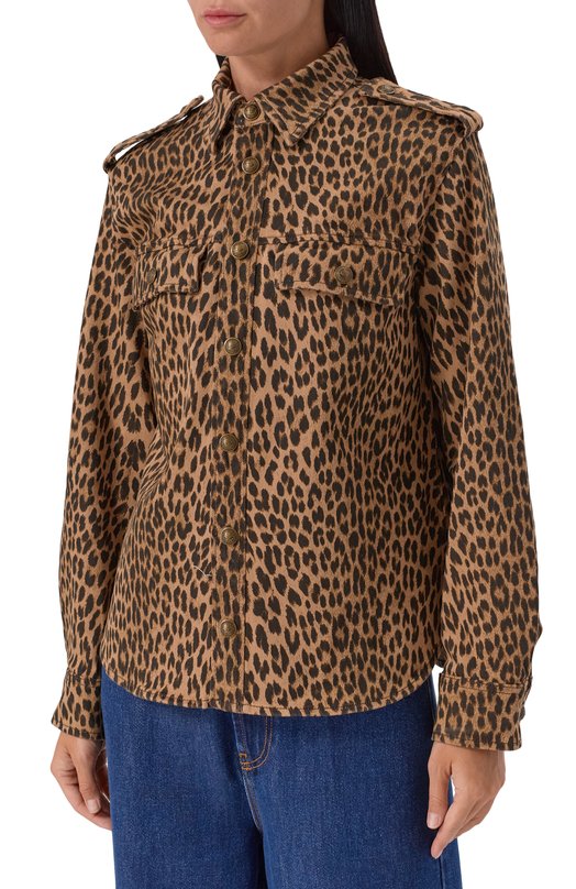 Джинсовая рубашка Zadig and Voltaire WWSH02260 Леопардовый  WWSH02260 Фото 3