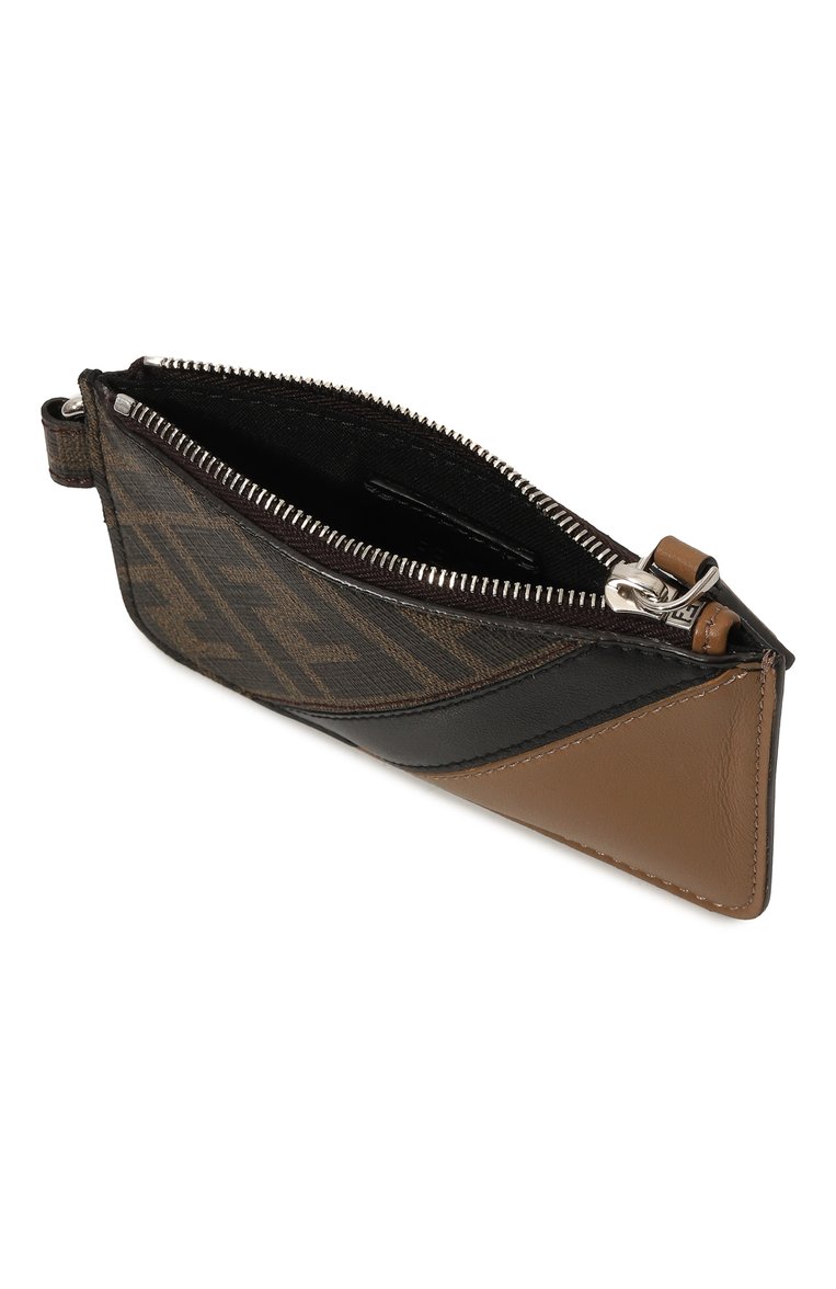 Мужской футляр для кредитных карт FENDI темно-коричневого цвета, арт. 7M0343/AJF8/F1EGA | Фото 3 (Материал: Текстиль, Синтетический материал; Нос: Не проставлено)