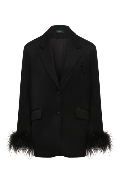 Женский шерстяной жакет с отделкой перьями AKHMADULLINA, арт. 1225.2JT901/W713