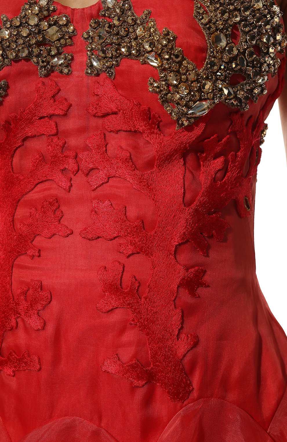 Шелковое платье ALEXANDER MCQUEEN кораллового цвета по цене 1805000 руб., арт. 688184/QBABZ, фото 5 Шелковое платье ALEXANDER MCQUEEN, арт. 688184/QBABZ, фото 5