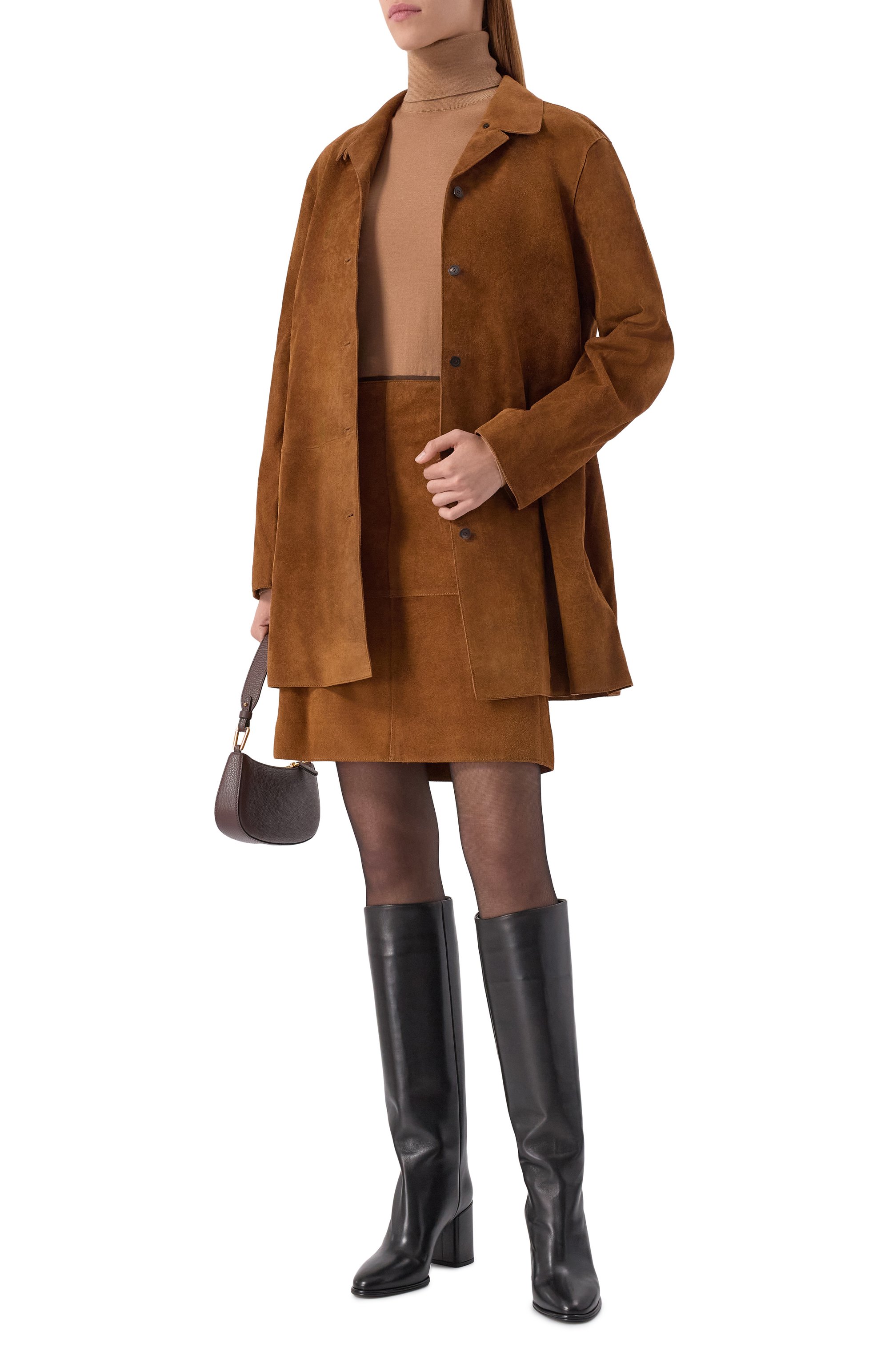 Замшевый жакет LE17SEPTEMBRE коричневого цвета по цене 133000 руб., арт. LS2579CT001EBR, фото 2 Замшевый жакет LE17SEPTEMBRE, арт. LS2579CT001EBR, фото 2