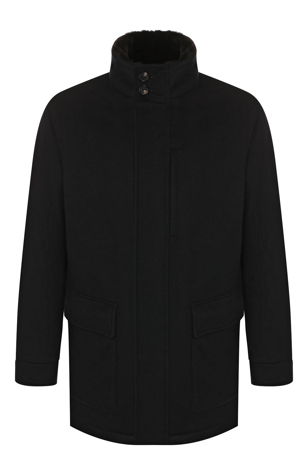 Кашемировое пальто с воротником из нутрии ZEGNA, арт. UTT49/350KN, фото 1