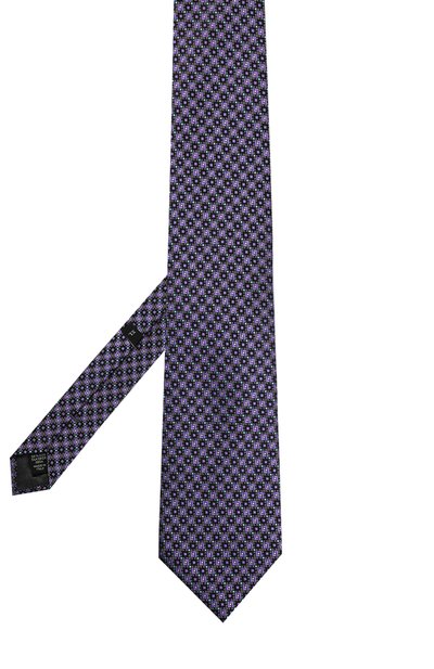 Шелковый галстук с узором ZEGNA сиреневого цвета по цене 22450 руб., арт. Z2E08/1XW, фото 2 Шелковый галстук с узором ZEGNA, арт. Z2E08/1XW, фото 2