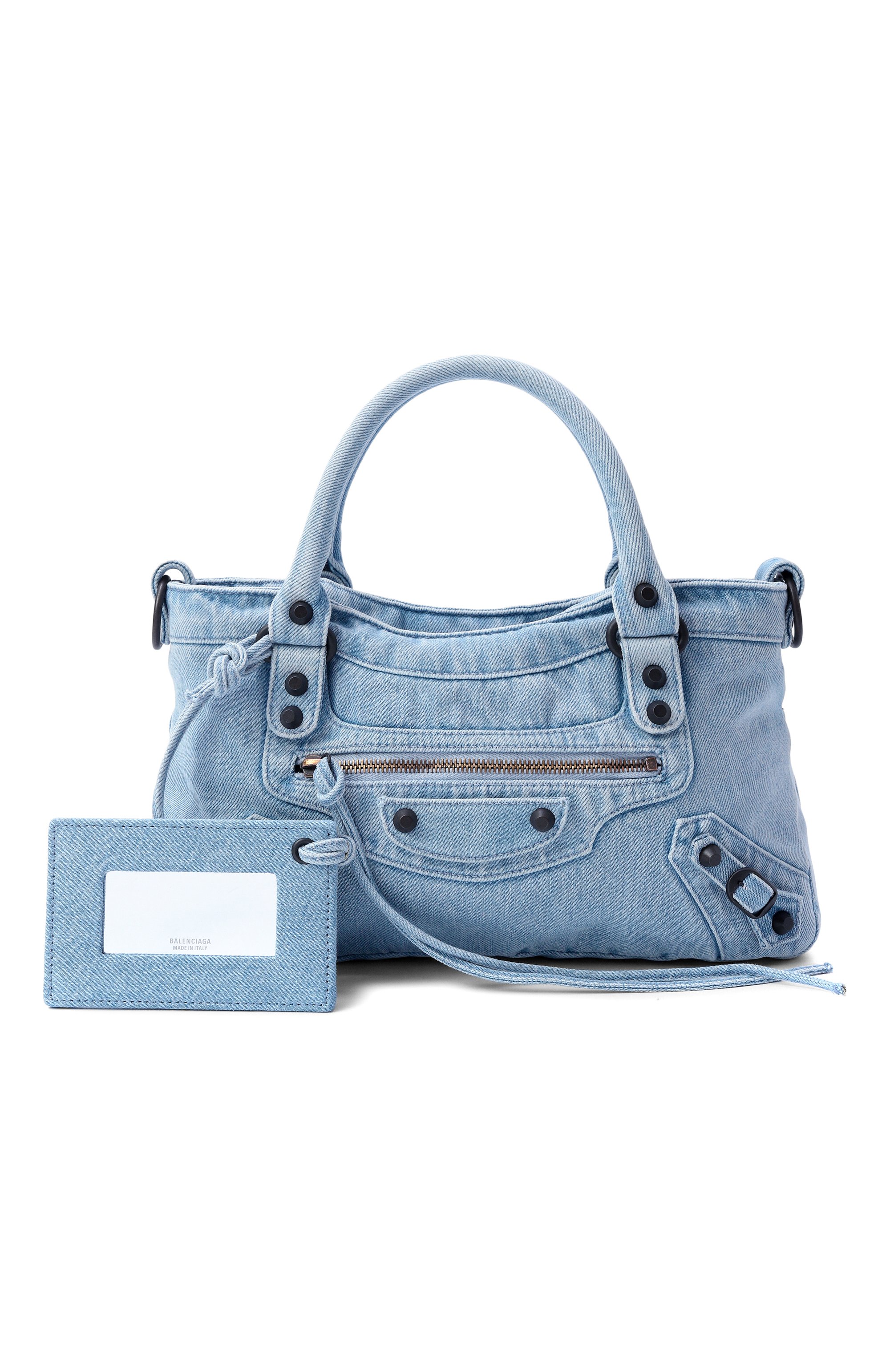 Сумка le city first BALENCIAGA голубого цвета по цене 308000 руб., арт. 866958/2ACJB, фото 7 Сумка le city first BALENCIAGA, арт. 866958/2ACJB, фото 7