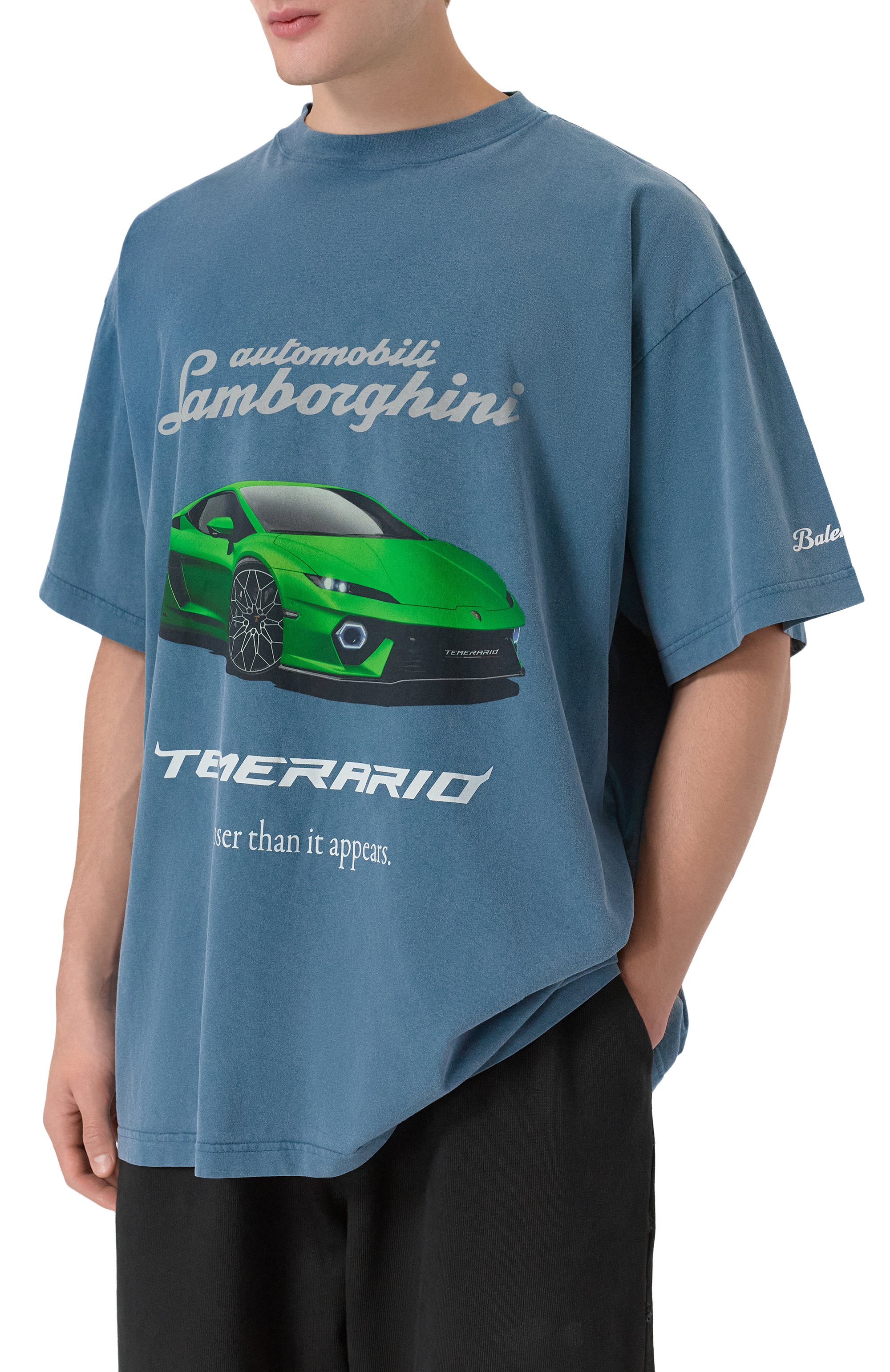 Хлопковая футболка balenciaga x automobili lamborghini BALENCIAGA, арт. 831305/TSVP9, фото 3