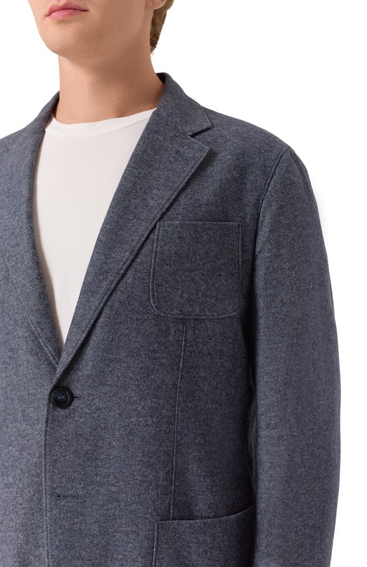 Пиджак из кашемира и хлопка Giorgio Armani GM000140/TE17854 Синий  GM000140/TE17854 Фото 5