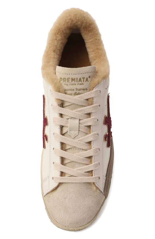 Кожаные кеды Steven D Premiata STEVEND/VAR 7604M Белый  STEVEND/VAR 7604M Фото 6