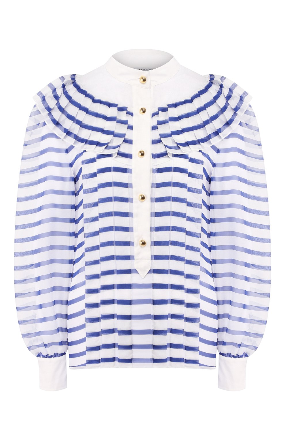 Блузка PHILOSOPHY DI LORENZO SERAFINI голубого цвета по цене 71950 руб., арт. V0236/2150, фото 1 Блузка PHILOSOPHY DI LORENZO SERAFINI, арт. V0236/2150, фото 1