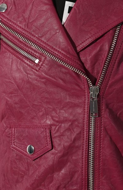 Кожаная куртка MICHAEL MICHAEL KORS бордового цвета по цене 49200 руб., арт. MU82HYG2A3, фото 5 Кожаная куртка MICHAEL MICHAEL KORS, арт. MU82HYG2A3, фото 5