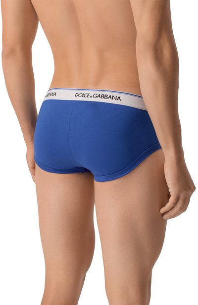 Хлопковые хипсы DOLCE & GABBANA синего цвета по цене 8420 руб., арт. M3F76J/0UAIG, фото 3 Хлопковые хипсы DOLCE & GABBANA, арт. M3F76J/0UAIG, фото 3