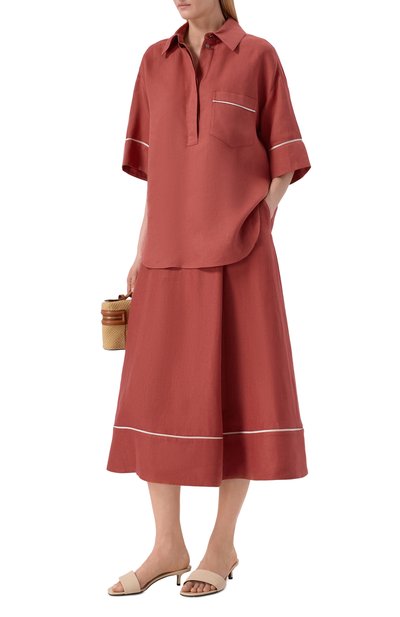 Женская льняная рубашка AGNONA, арт. TD1109E/U3049E