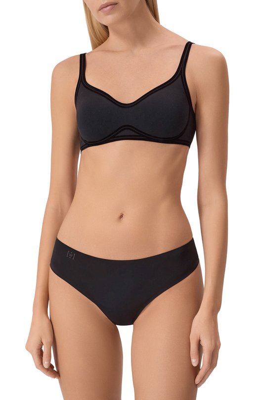 Хлопковый бюстгальтер-бралетт Wolford 4W1020 Чёрный  4W1020 Фото 2
