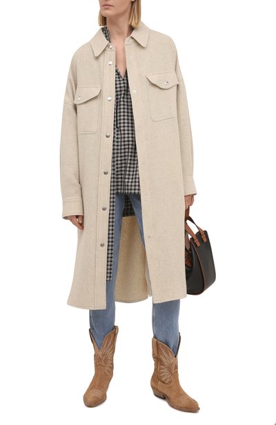 Шерстяное пальто ISABEL MARANT ETOILE, арт. MA0902-21P064E/F0NTIA, фото 2