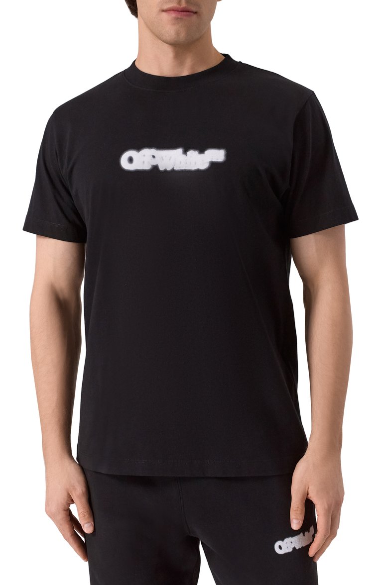 Хлопковая футболка OFF-WHITE, арт. 0MAA027S25JER00B, фото 1