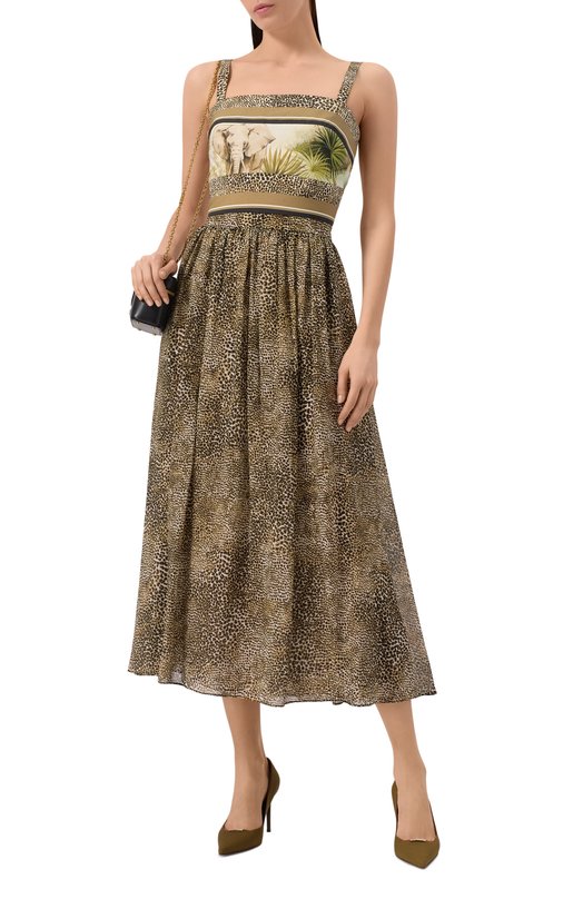 Хлопковый топ Elie Saab T0181PS25 Леопардовый  T0181PS25 Фото 2