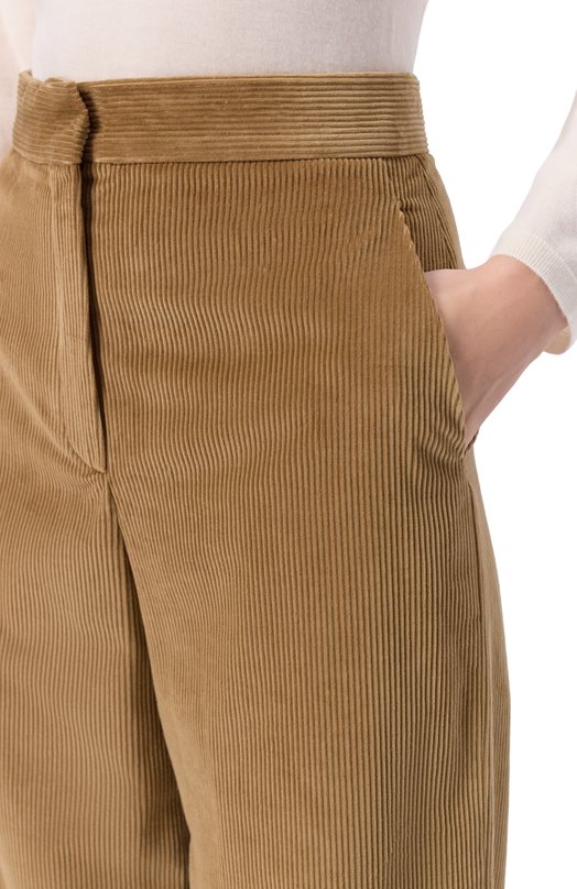 Вельветовые брюки Max Mara Studio FARETRA Коричневый  FARETRA Фото 5