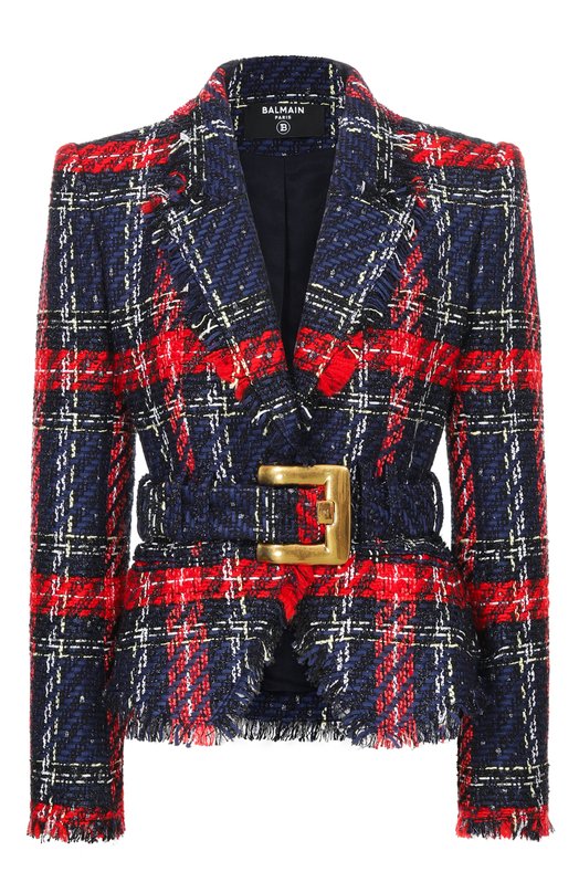 Твидовый жакет Balmain GF1SI634/XL68 Разноцветный GF1SI634/XL68