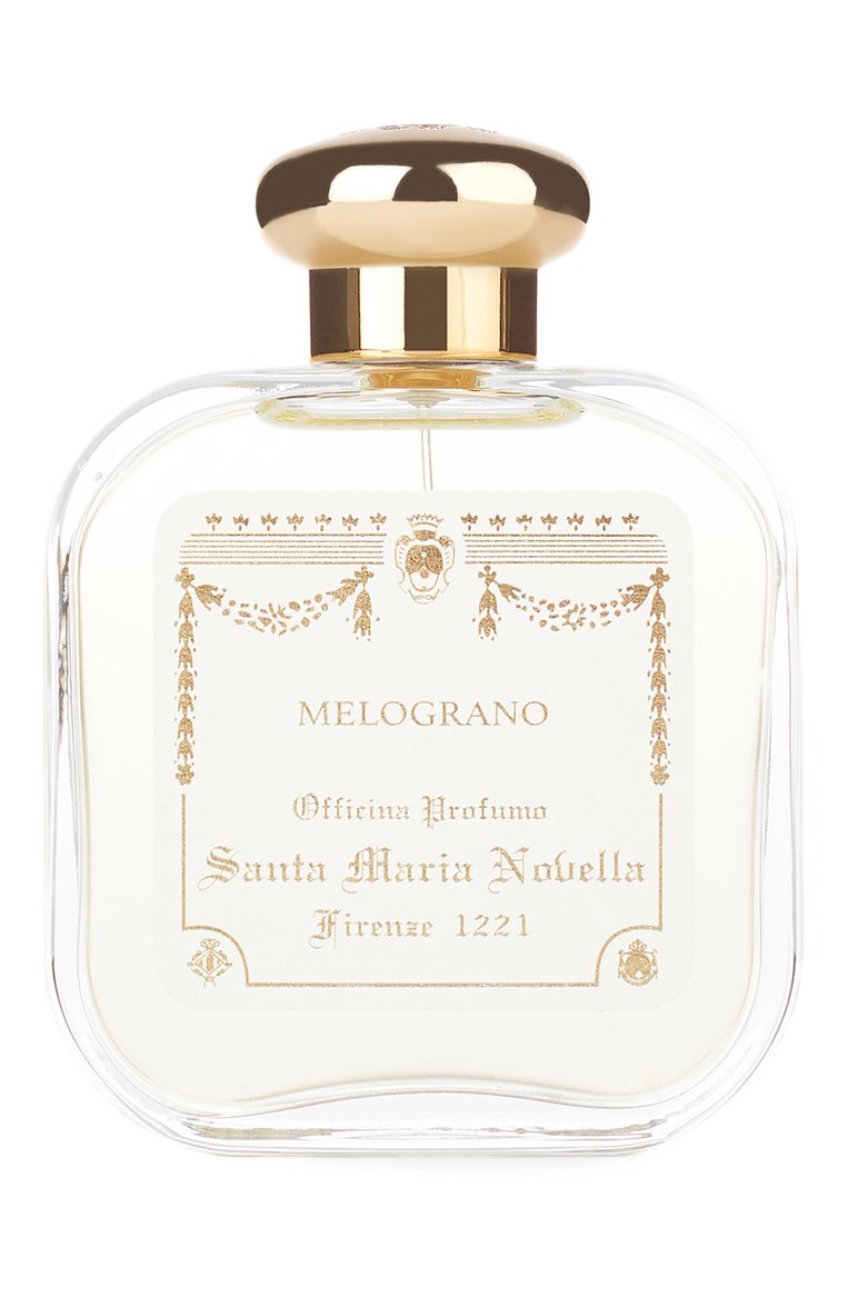 Одеколон melograno (100ml) SANTA MARIA NOVELLA бесцветного цвета, арт. SMN3112701 | Фото 1 (Нос: Не проставлено; Региональные ограничения белый список (Axapta Mercury): Не проставлено; Тип продукта - парфюмерия: Одеколон; Тип аромата: Восточный; Ограничения доставки: flammable)