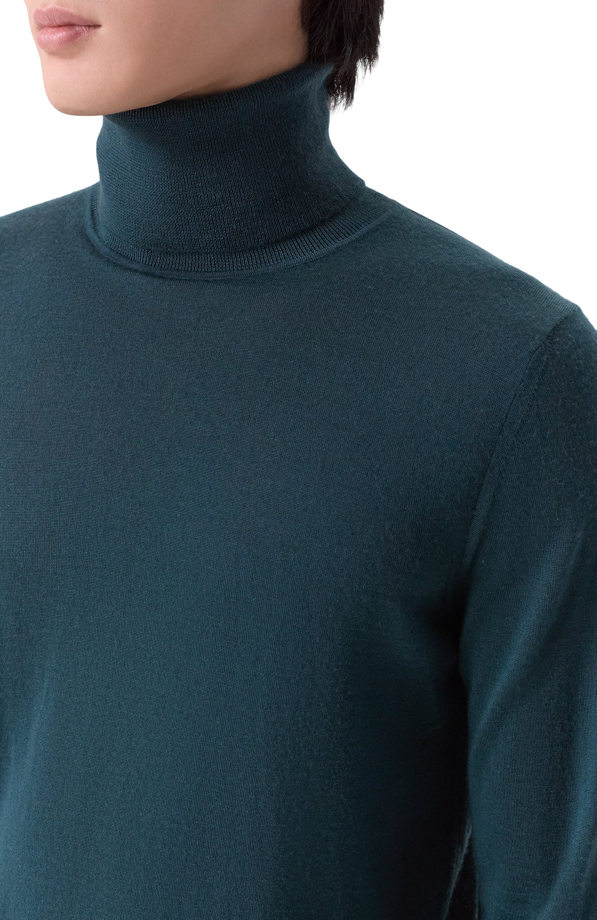 Водолазка из кашемира и шелка MVST темно-зеленого цвета по цене 79150 руб., арт. BM18-302PLG0, фото 5 Водолазка из кашемира и шелка MVST, арт. BM18-302PLG0, фото 5