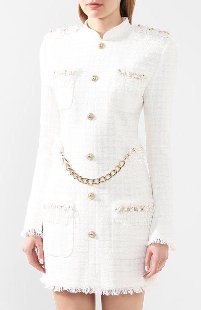 Платье BALMAIN белого цвета по цене 334000 руб., арт. TF16270/C229, фото 3 Платье BALMAIN, арт. TF16270/C229, фото 3