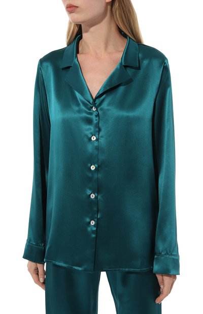 Шелковая пижама PRIMROSE бирюзового цвета по цене 39900 руб., арт. 1W.530RB.S017, фото 3 Шелковая пижама PRIMROSE, арт. 1W.530RB.S017, фото 3