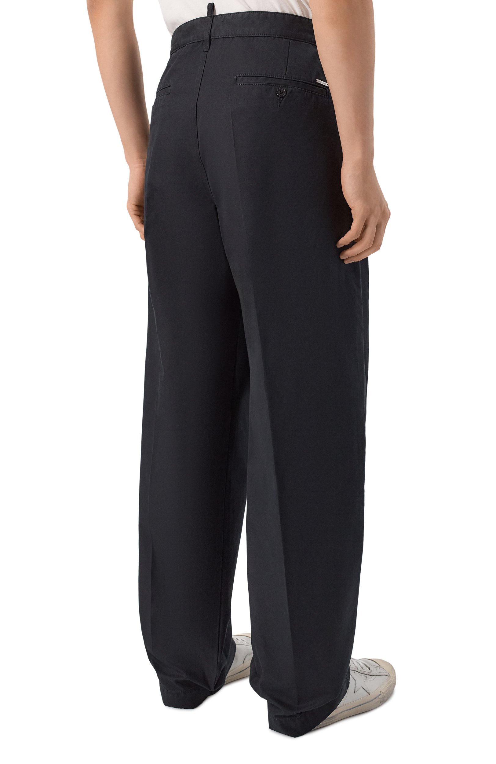 Хлопковые брюки DSQUARED2 черного цвета по цене 69950 руб., арт. S74KB1178/S41794, фото 4 Хлопковые брюки DSQUARED2, арт. S74KB1178/S41794, фото 4